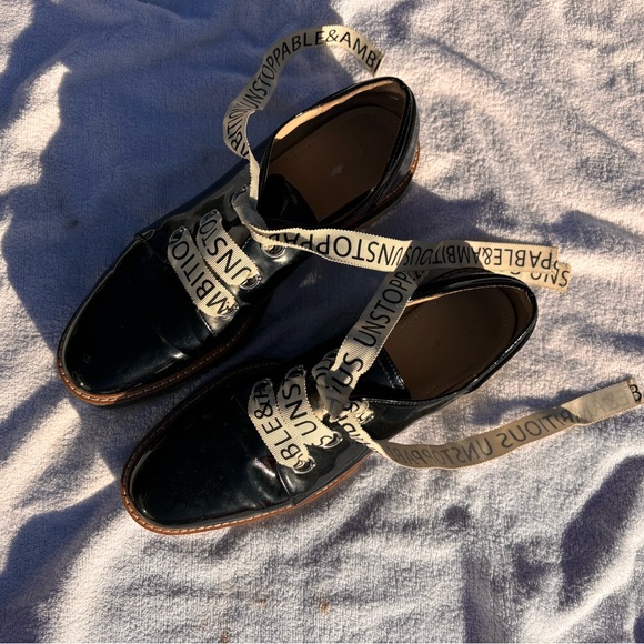 Zara Shoes - Zara Platform Loafers w/ Chunky Lace